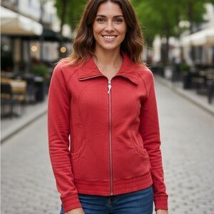 lululemon athletica Vibrant Red Bomber Jacket women’s size 10